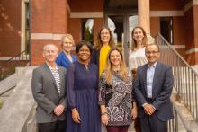 College of Sciences Dean Susan Lozier (top left) with 2023's new CoS Advisory Board members and board leadership. (Photo: Benjamin Zhao)