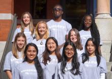 1st row, from L to R: Ria Vittal, Malavika Niverth; 2nd row: Meghan Hamrick, Britney Huynh, Andrea Ninh; 3rd row: Larissa Martin, Anja Govednik; 4th row: Alison Bolaños, J’Avani Stinson, Deandra Smith.