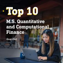 QuantNet ranks the Georgia Tech M.S. QCF program No. 8 in the nation.