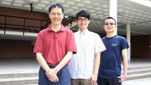 (Left to right) Xingxing Yu, with graduate students Yan Wang and Dawei He.